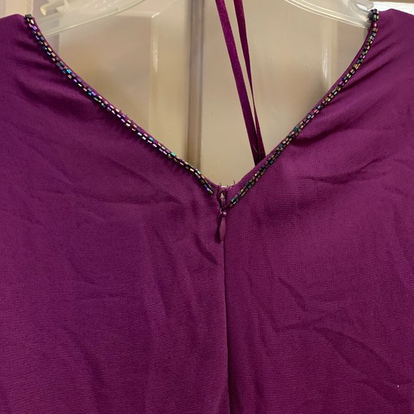 Bead. Georgette Fit 'n' Flare Gown 14W NWT - Picture 4 of 10